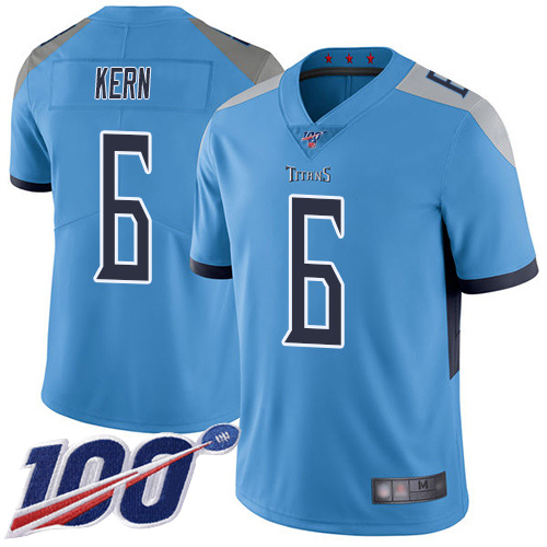 Tennessee Titans Limited Light Blue Men Brett Kern Alternate Jersey NFL Football #6 100th Season Vapor Untouchable